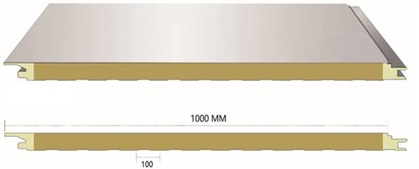 50mm PU sealing rockwool sandwich panel wall supplier