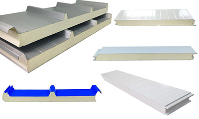 Insulated PUR PIR sandwich panels