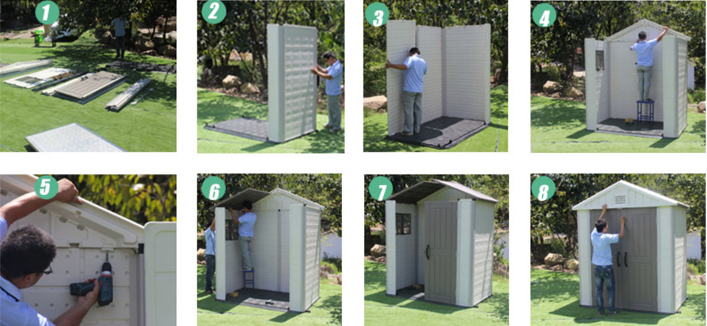 Installation process of garden sheds