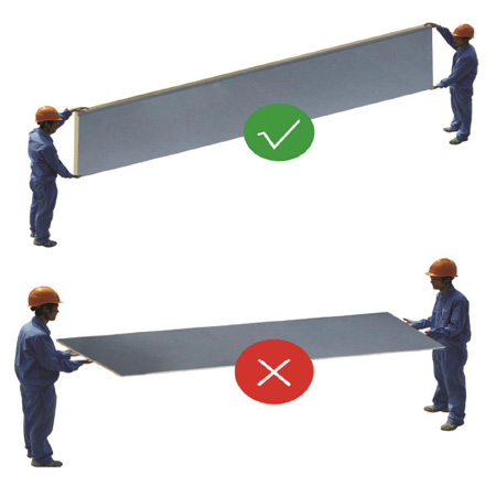 insulated metal panels carrying