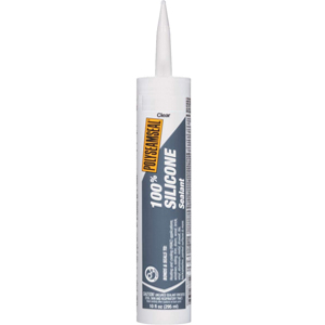 Tube silicone sealant to install metal cladding