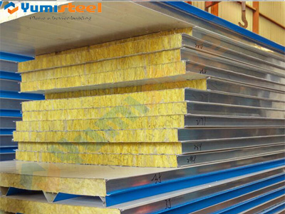 Glass wool sandwich panel for wall 