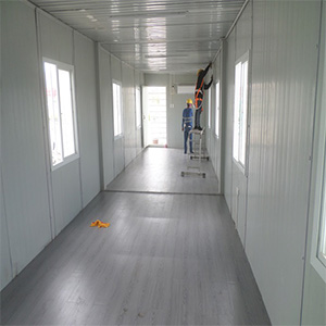 Internal view of container houses