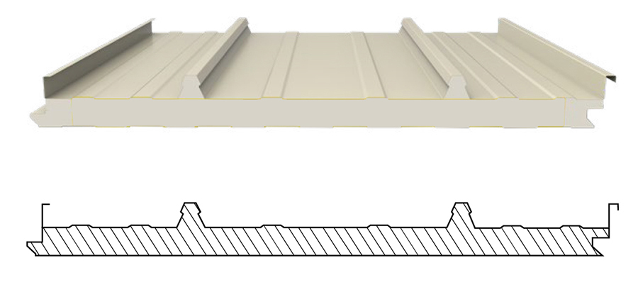 Roof sandwich panels