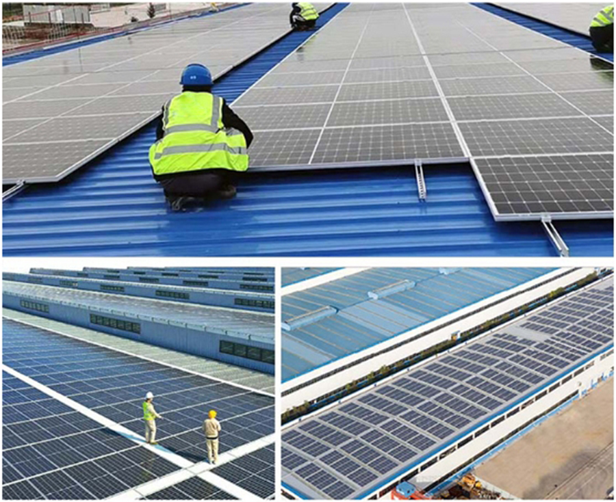 installation of solar panels