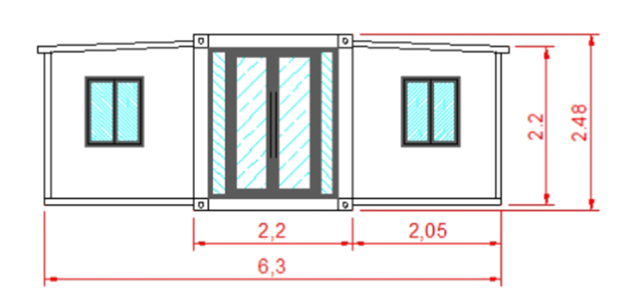 20ft expandable container house