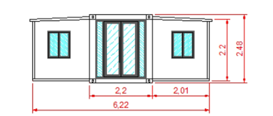 40ft expandable container house