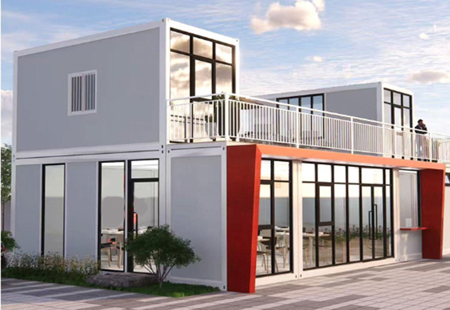 container house with glass curtain wall
