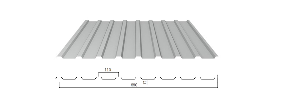 YX12-110-880 Corrugated Sheet YX12-110-880 Corrugated Sheet