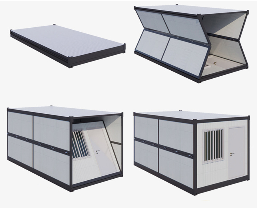 Folding container house installation