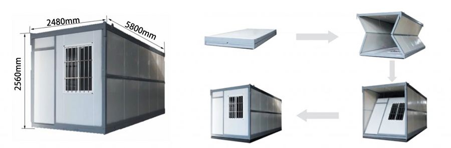 Folding container house installation Folding container house installation