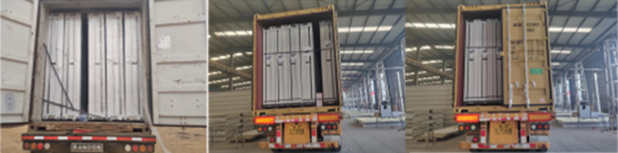 Folding container packing