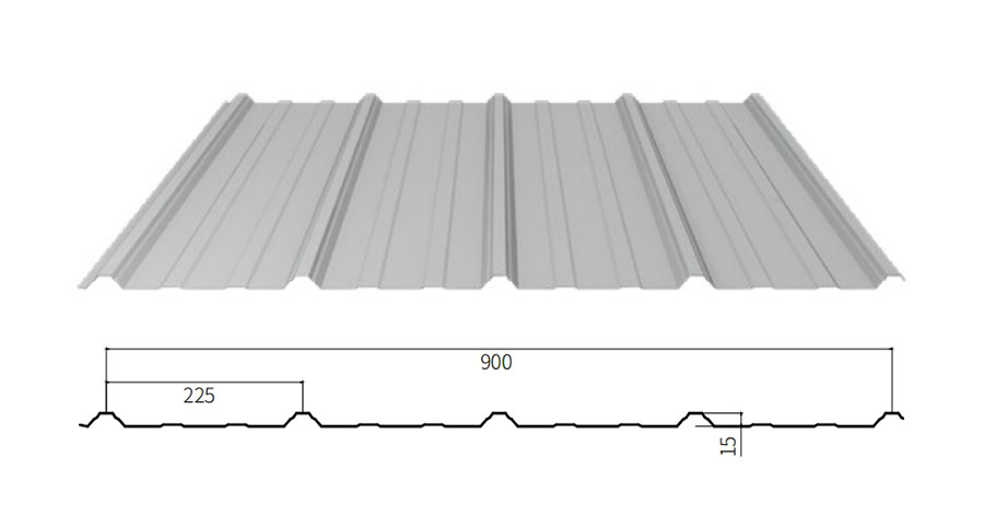 YX15-225-900 Corrugated Sheet YX15-225-900 Corrugated Sheet