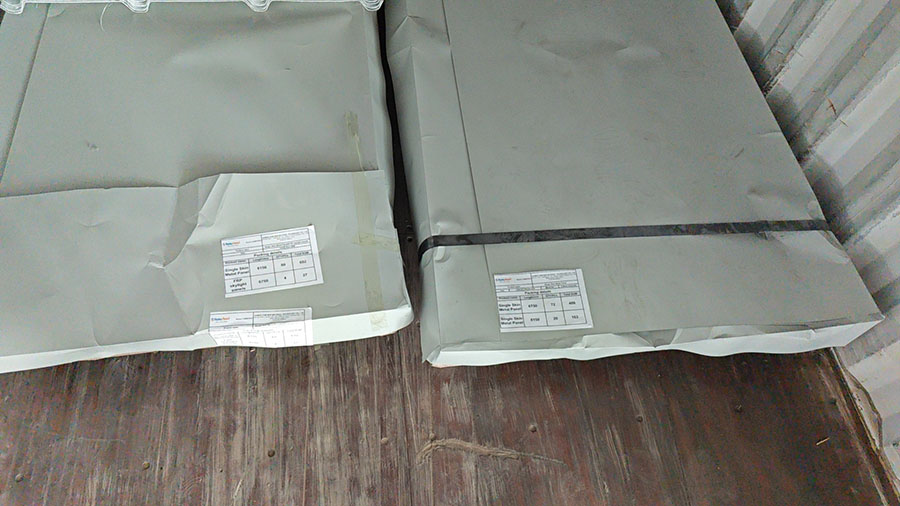 Roof sheet packing