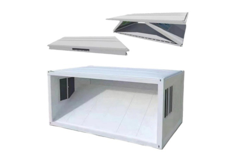 The folding of Z Folding Container House The folding of Z Folding Container House