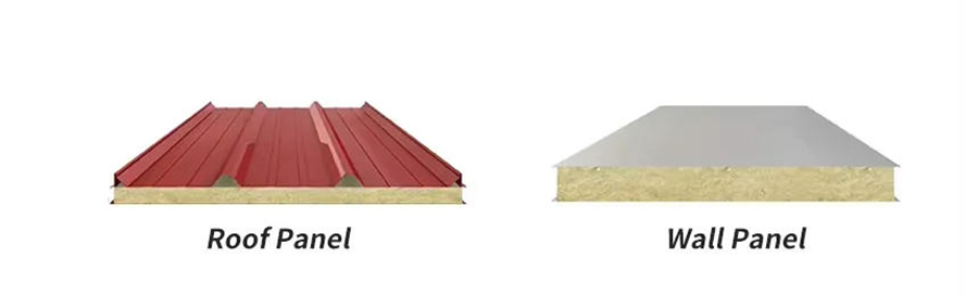 Rockwool wall and roof sandwich panels