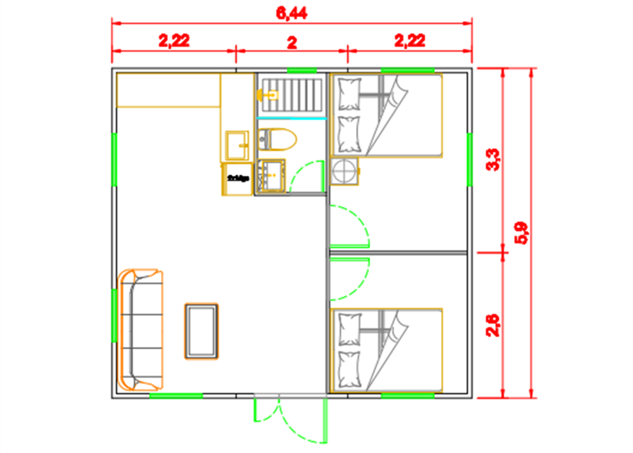 20 sq ft layout