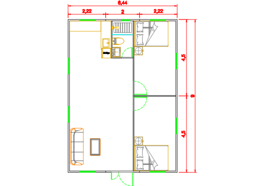 30 sq ft layout
