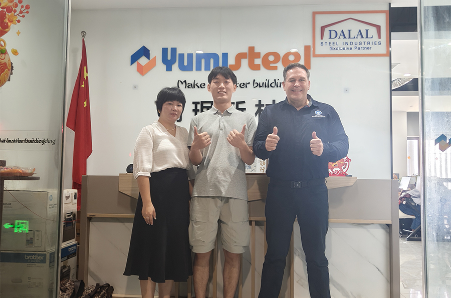 Taking photo with client