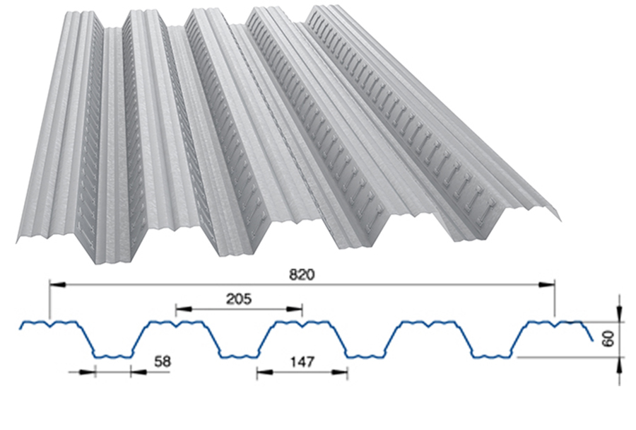 Opened type floor decking sheets