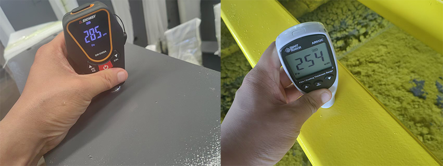 Steel structure surface paint thickness inspection Steel structure surface paint thickness inspection
