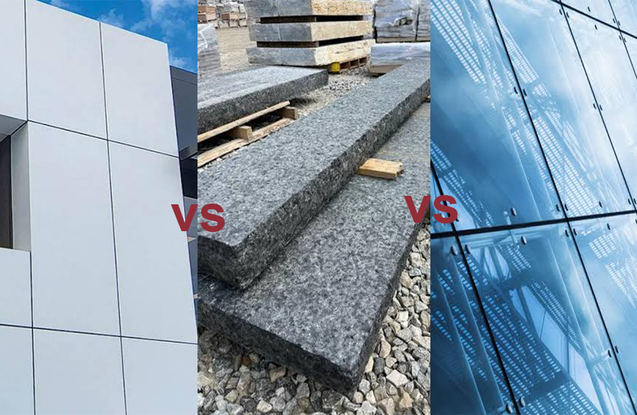 Aluminum Single-panel Cladding vs. Stone/Glass Curtain Walls Aluminum Single-panel Cladding vs. Stone/Glass Curtain Walls