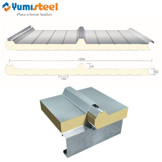  PU insulated roof sandwich panel