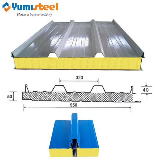 Competitive Price 50mm Fireproof Glass Wool Sandwich Panel For Ceiling For Sale Yumisteelmaterial Com