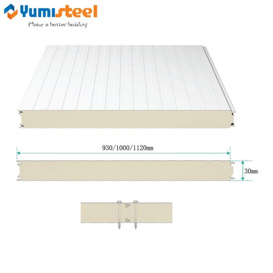 30mm external insulated wall sandwich panels