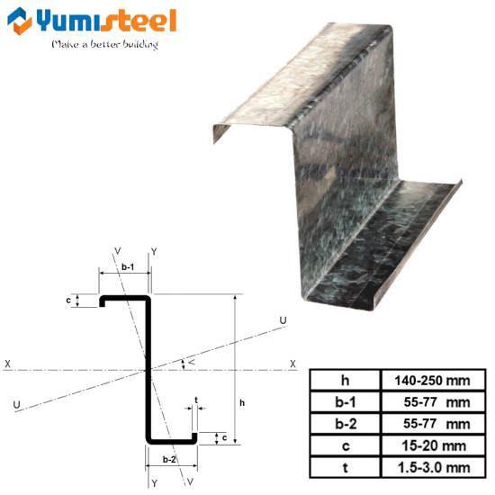 Cold formed Z section purlins