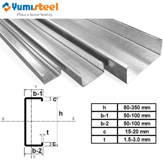 steel roofing c purlins