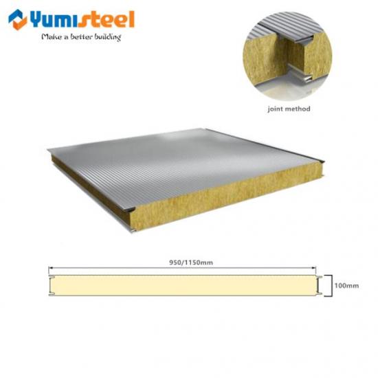 oppervlakte Tegenstrijdigheid Prime Competitive Price 100mm Metal Rockwool Sandwich Steel Panel for Wall For  Sale | yumisteelmaterial.com