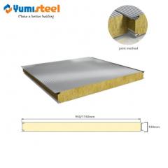 Metal rockwool sandwich wall panel