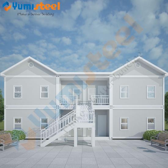 China Leading Eight unit prefabricated accommodation style container house Manufacturer