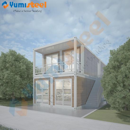 China Leading Domitry style container house with balcony and porch Manufacturer