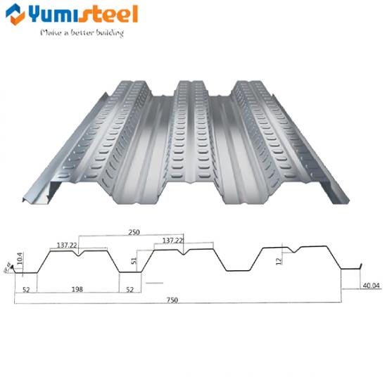 Open type decking sheet