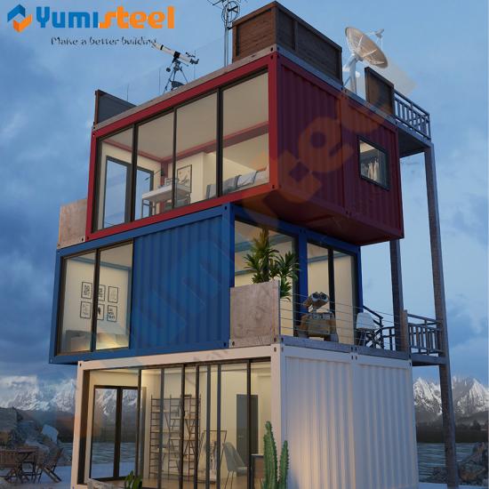 Stackable designed prefabricated container house