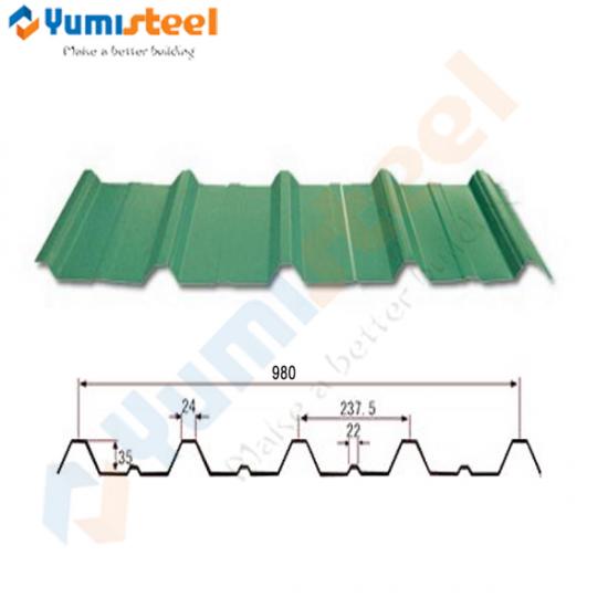 Corrugated Galvanized PE Coating Color Steel Sheet - Buy ppgi corrugated  metal roofing sheet, ppgl exterior facade wall steel panel, facade wall  color coated steel sheets Product on yumisteel