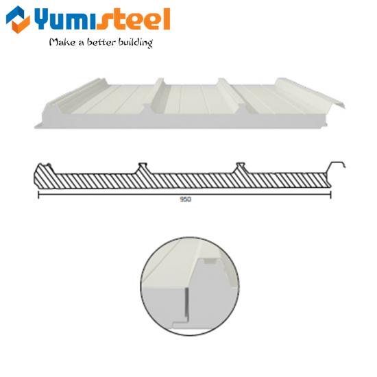 China Leading 50mm Ribbed Roof Sandwich Panels Engineered for Solar PV Mounting Manufacturer