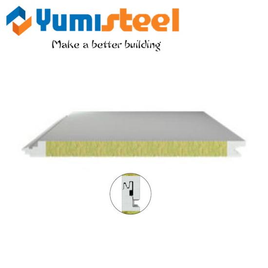 China Leading PU Sealing Rock Wool Sandwich Panels For Workshop Warehouse Cold Room Manufacturer