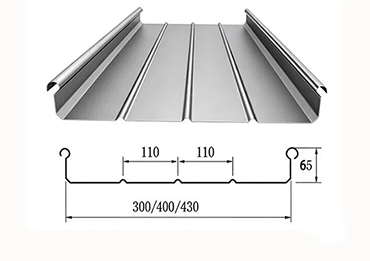 YX65-430 Al-Mg-Mn Standing Seam Sheet