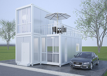 Prefabricated building-flat packing container