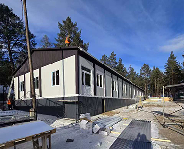 Camp container houses building in Russia